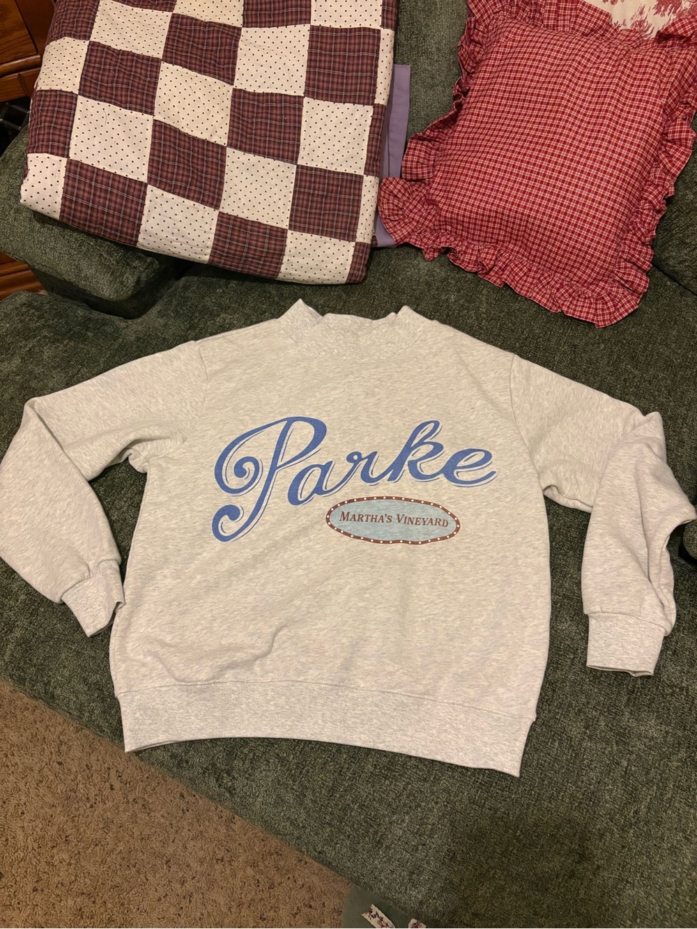 Parker Martha’s Vineyard Crewneck Sweatshirt - Light Gray/Blue